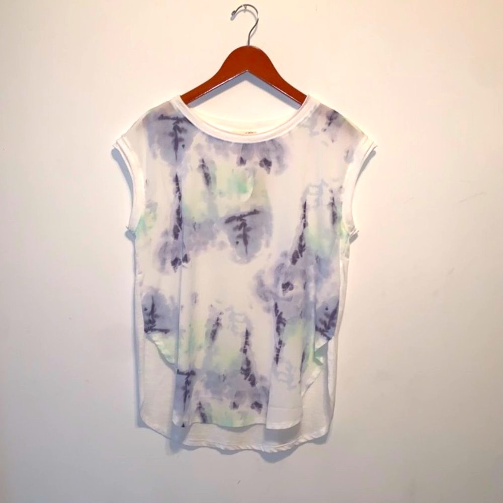 Mystree Tie Dye Top W/Chiffon Back